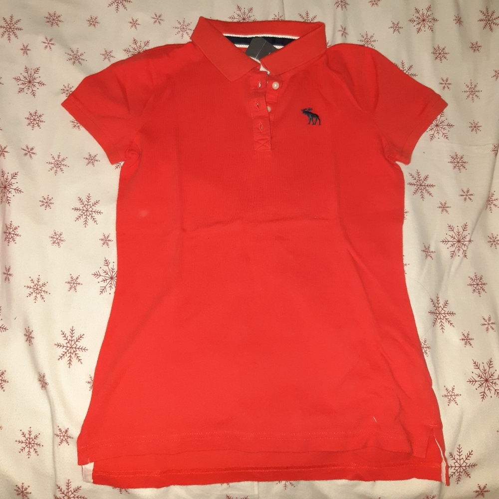 Nwt Abercrombie & Fitch Polo shirt small red - Picture 2 of 16